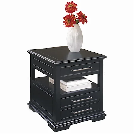 Contemporary 3 Drawer End Table